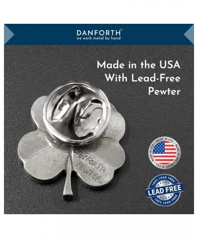 Green Four Leaf Clover Lapel Pin, Shamrock Pin, Handcast Pewter Lapel Pin, 3/4", Made In USA $10.44 Brooches & Pins