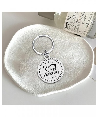 Anniversary Keychain Gifts for Him Her, Happy Wedding Anniversary Decorations Gifts for Husband Wife 17th Anniversary $10.24 ...