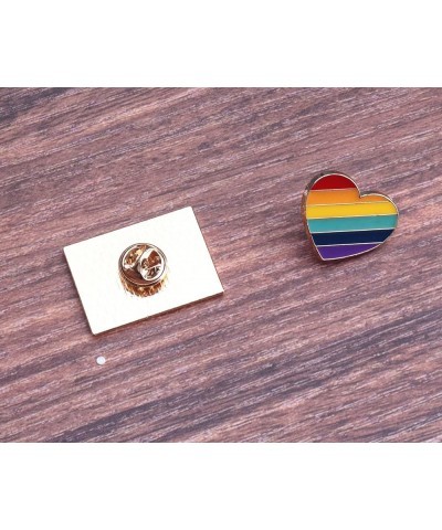 2 Pcs Rainbow Brooch Pins Gay Pride Flag Enamel Lapel Collar Shirt Dress Hat Shawl Pins Accessories for Lesbian Women Men Clo...