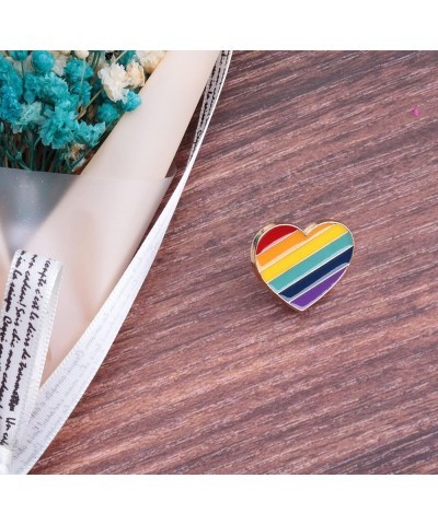 2 Pcs Rainbow Brooch Pins Gay Pride Flag Enamel Lapel Collar Shirt Dress Hat Shawl Pins Accessories for Lesbian Women Men Clo...