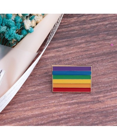 2 Pcs Rainbow Brooch Pins Gay Pride Flag Enamel Lapel Collar Shirt Dress Hat Shawl Pins Accessories for Lesbian Women Men Clo...