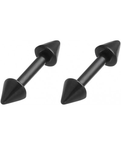 Ear Cartilage Stud Black Color Rivet Spike Cone Tip Body Jewelry Piercing Punk Barbell Earring 2Pcs/Set black_3mm $3.56 Body ...