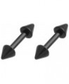 Ear Cartilage Stud Black Color Rivet Spike Cone Tip Body Jewelry Piercing Punk Barbell Earring 2Pcs/Set black_3mm $3.56 Body ...