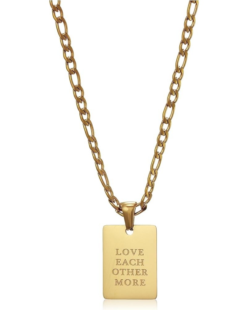 Stainless Steel Inspirational Square Rectangular Pendant Necklace for Her Women Mom Daughter Sister Love Each Other More $9.9...