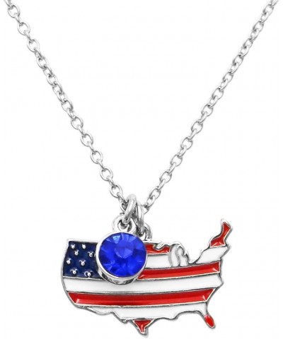 Women's Patriotic USA Political Party American Flag Pendant Necklace, 18"+2" Extender United States Of America $12.99 Necklaces