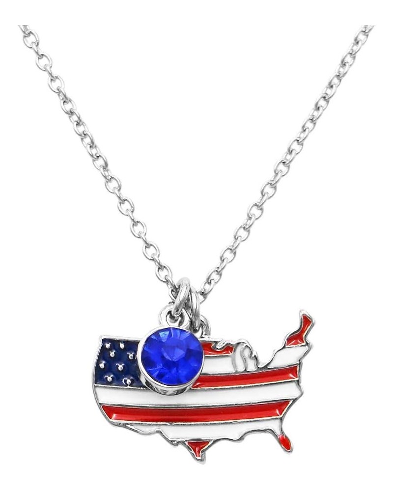 Women's Patriotic USA Political Party American Flag Pendant Necklace, 18"+2" Extender United States Of America $12.99 Necklaces