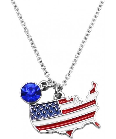 Women's Patriotic USA Political Party American Flag Pendant Necklace, 18"+2" Extender United States Of America $12.99 Necklaces