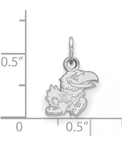 University of Kansas Jayhawks Right Walking School Mascot Pendant in Sterling Silver 10 mm x 10 mm $29.69 Pendants