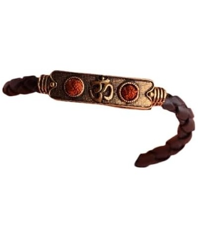 OM Rudraksh Bracelet, Hindu Tradition Mahadev Bracelets Kada, Evil Eye Protection Shiva Bangle for Unisex $9.43 Bracelets