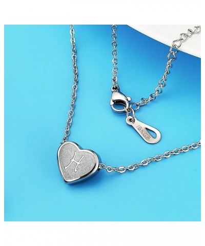 Heart Initial Necklaces For Girls Gold Letter Necklace For Women Silver Initial Necklaces For Kids Jewelry For Girls Gifts Si...