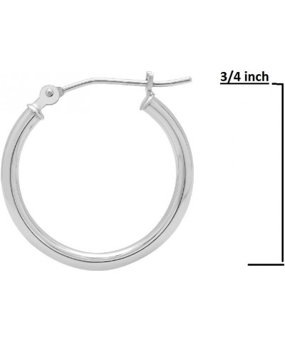 10K Yellow Gold or White Gold Classic Round Hoop Earrings for Women |Available from 1/2 to 2 inches | Real 10K Solid Gold Hoo...