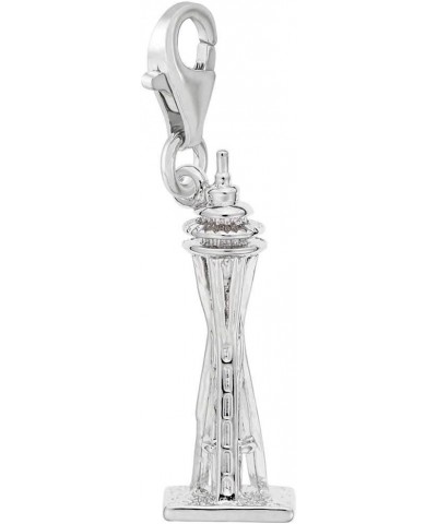 Space Needle Charm with Lobster Clasp Sterling Silver $18.90 Bracelets