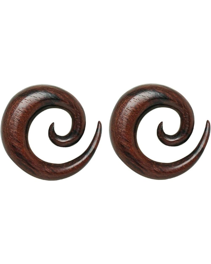 Organic Dark Brown Sono Wood Spiral Taper Plugs, Sold as a Pair 8mm (0GA) $9.81 Body Jewelry