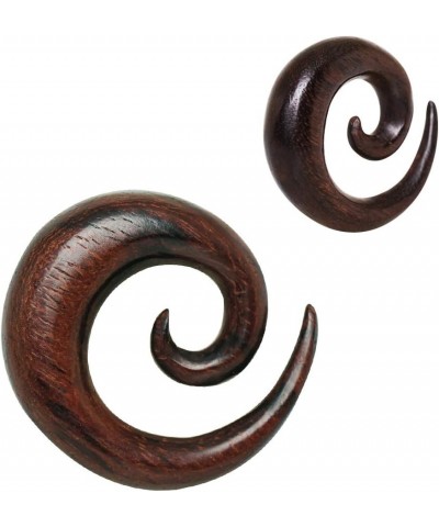 Organic Dark Brown Sono Wood Spiral Taper Plugs, Sold as a Pair 8mm (0GA) $9.81 Body Jewelry