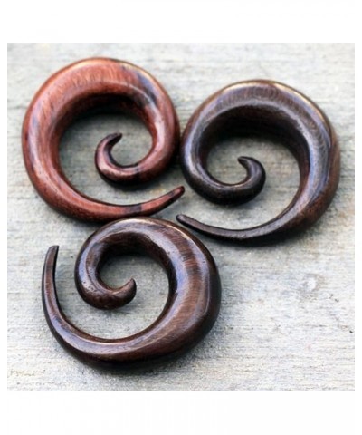 Organic Dark Brown Sono Wood Spiral Taper Plugs, Sold as a Pair 8mm (0GA) $9.81 Body Jewelry