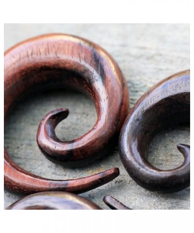 Organic Dark Brown Sono Wood Spiral Taper Plugs, Sold as a Pair 8mm (0GA) $9.81 Body Jewelry