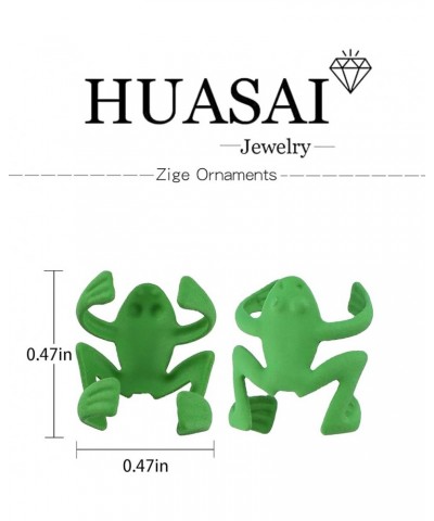 Frog Earrings for Girls Trendy 3D Sliver Frog Earrings for Women Animal Post Studs Earrings Unique Trendy Stuff Frog Jewelry ...