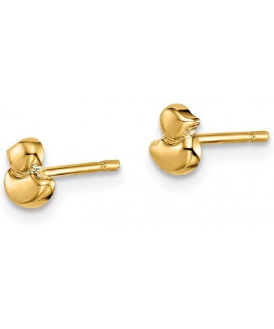 Solid 14k Yellow Gold Duck Post Studs Earrings $60.16 Earrings