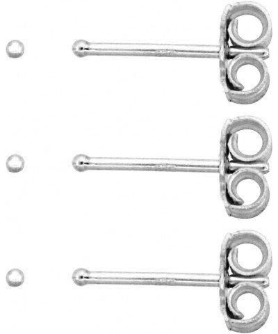 Sterling Silver Very Tiny 1mm Ball Stud Earrings/Nose Studs for Women and Girls 1/32 inch 3-Pair Pack $13.32 Earrings