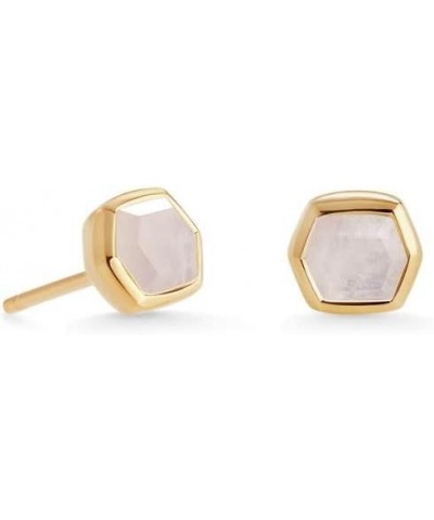 Davie Stud Earrings in 18K Gold Vermeil, Fine Jewelry for Women 18K GOLD VERMEIL RAINBOW MOONSTONE $47.25 Earrings