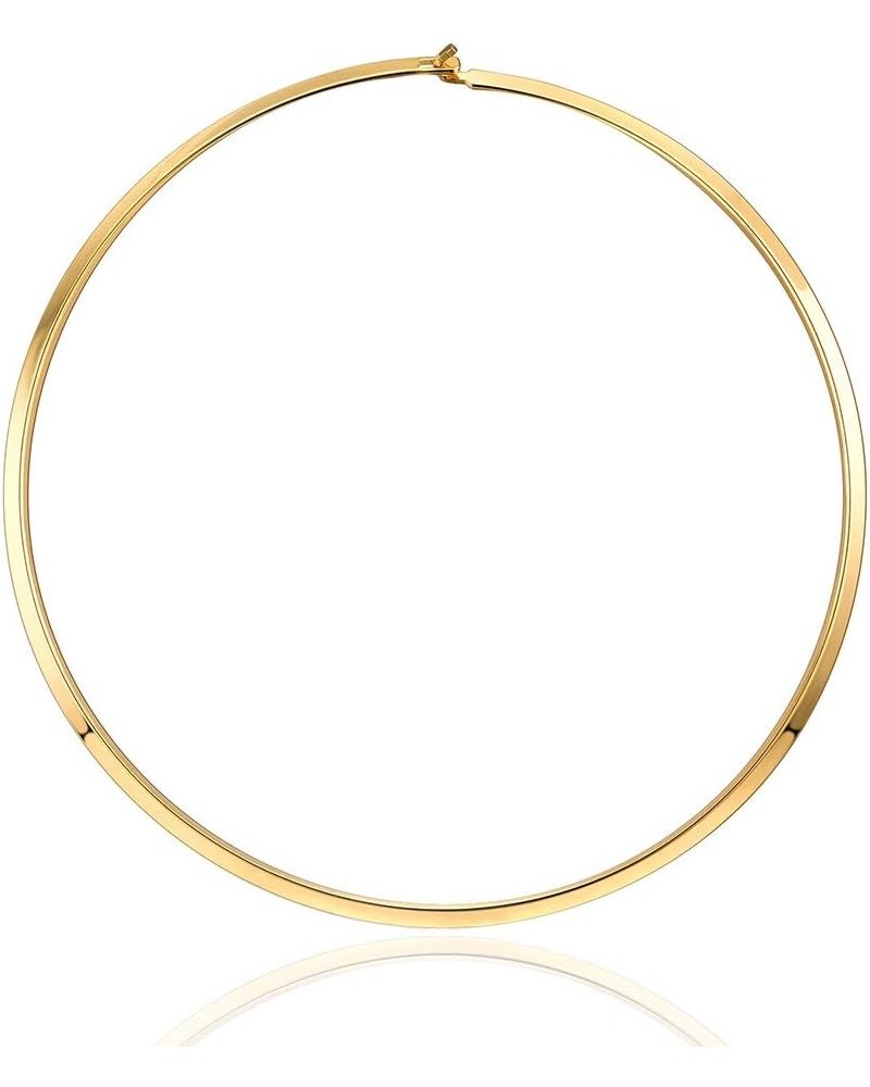 Statement Women Choker Necklace Polished Stainless Steel Chunky Necklace Collar Jewelry Gold (0.2inch Width) $10.39 Necklaces