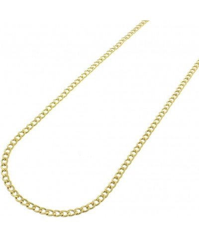 14K Yellow Gold Necklace 2.2MM- 3.5MM Cuban/Curb Link Chain Necklace- 14k Gold Chain 14 Karat Gold Necklace, Men Women Boys G...