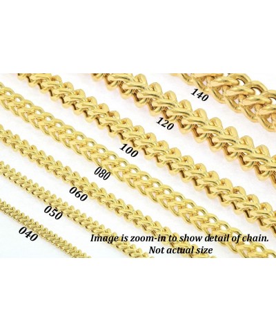 10k Yellow Gold 2.5mm Franco Chain Box Square Wheat Pendant Necklace, Mens Womens Jewelry 16" 18" 20" 22" 24" 26" 28" 30 18 $...