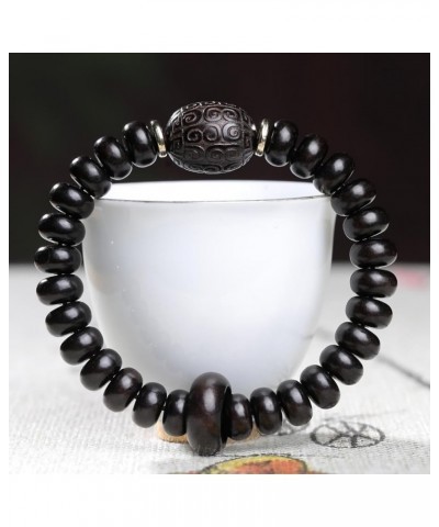 Unisex Natural Ebony Buddhist Prayer Bead Necklace Bracelet Tibetan Prayer Mala Beaded Black 6mmx10mm 28abacus beads $18.02 B...