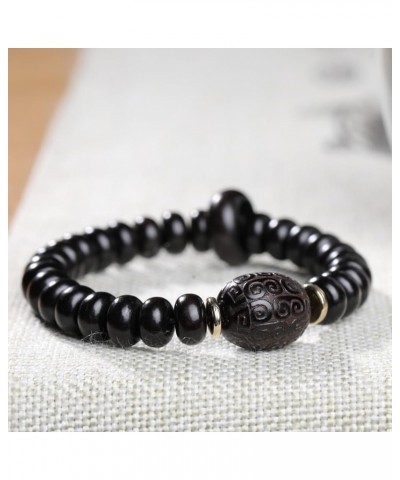 Unisex Natural Ebony Buddhist Prayer Bead Necklace Bracelet Tibetan Prayer Mala Beaded Black 6mmx10mm 28abacus beads $18.02 B...