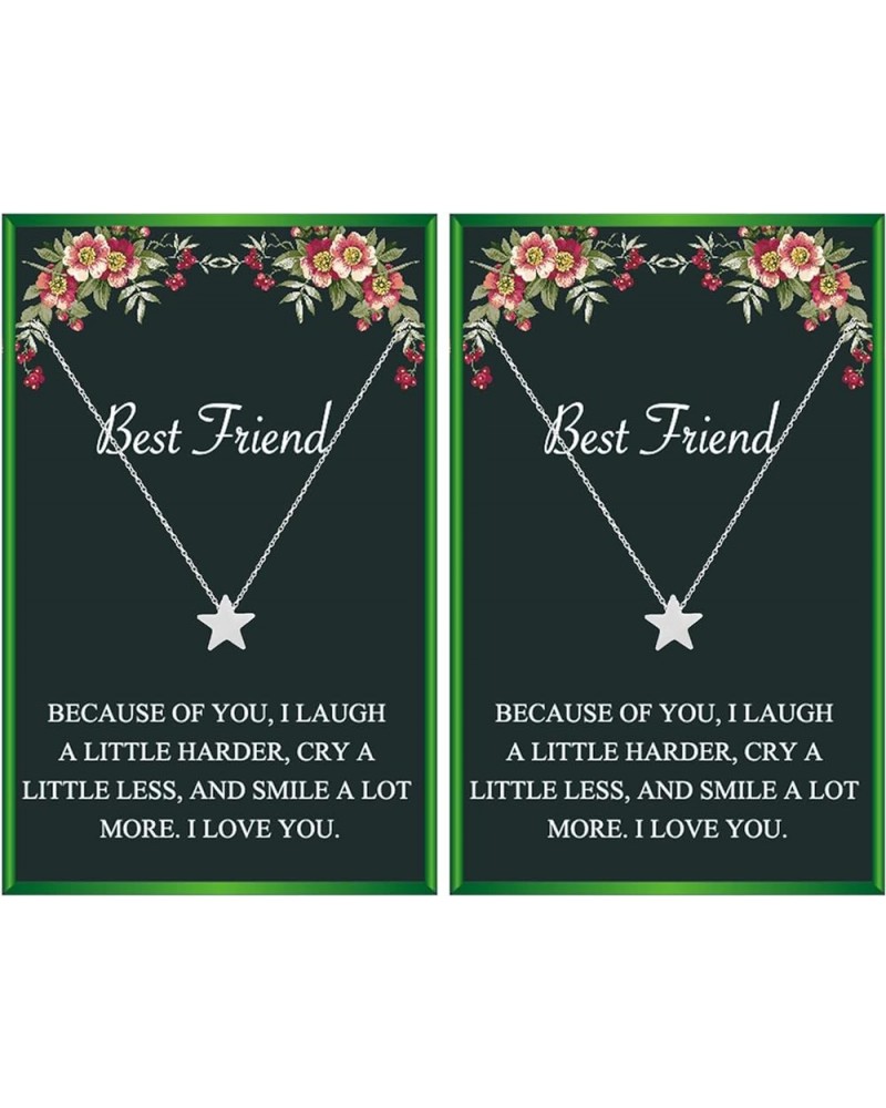 Best Friend Necklaces for 2 Girls Friendship Necklace for Women BFF Necklaces for Birthday Christmas Gift D: 2pcs stars $9.09...