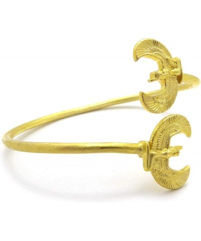 Egyptian Pyramid, Queen Nefertiti, Fist Piece 100% Solid Brass Cuff Bangle Bracelet Ma'at / Medium $10.79 Bracelets