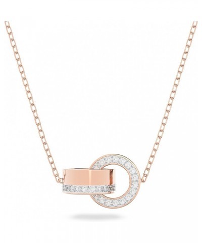 Hollow Collection Interloocking Loop Pendant Necklace Rose Gold $49.53 Necklaces