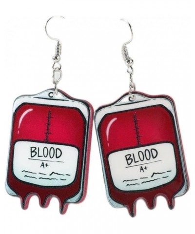 Earrings,Jewelry for Women Girls, 1 Pair Halloween Drop Earrings Creepy Vampire Lips Blood Bag Bite Me Murder Heart Jewelry F...