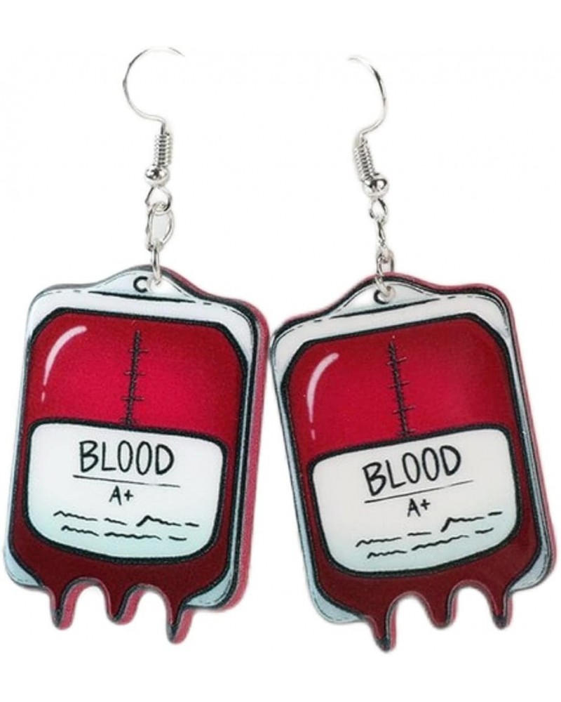 Earrings,Jewelry for Women Girls, 1 Pair Halloween Drop Earrings Creepy Vampire Lips Blood Bag Bite Me Murder Heart Jewelry F...