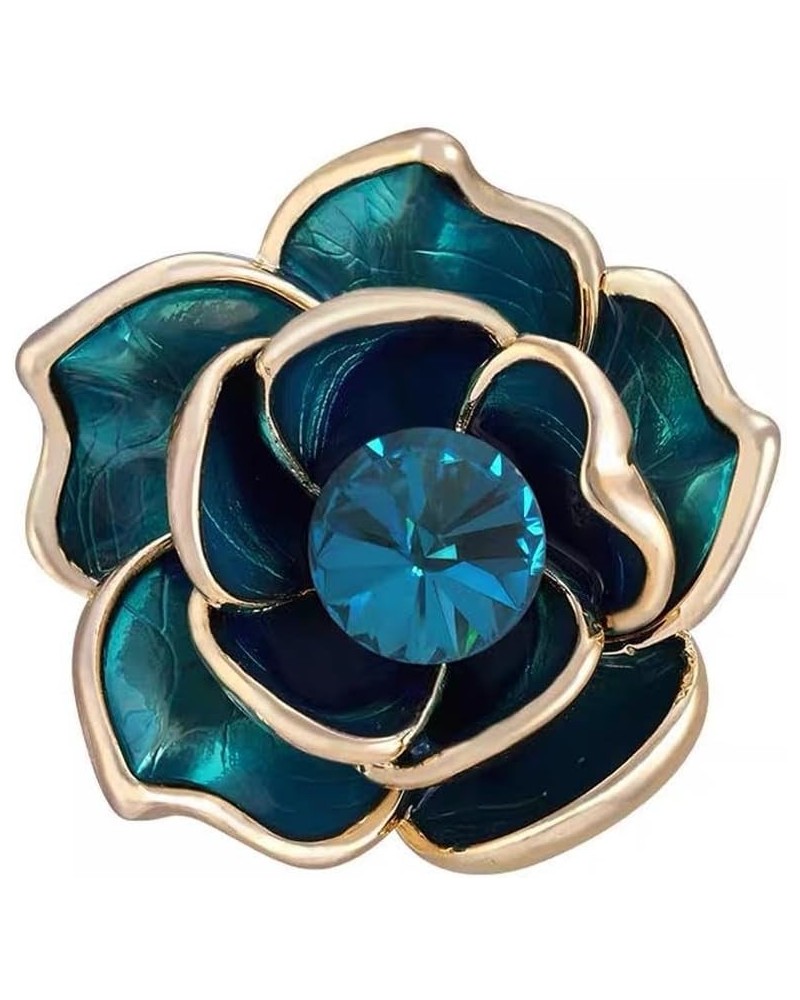 Elegant Camellia Flower Brooch,Vintage Badges Lapel Pin Enamel Flower Brooch for Ladies Banquet Wedding Party Birthday Jewelr...