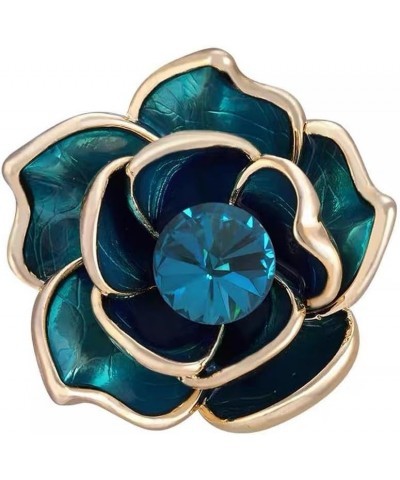 Elegant Camellia Flower Brooch,Vintage Badges Lapel Pin Enamel Flower Brooch for Ladies Banquet Wedding Party Birthday Jewelr...