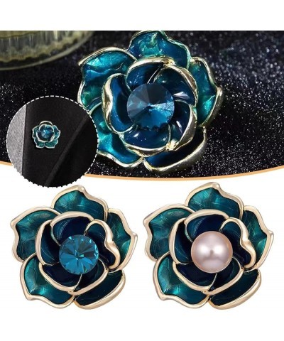 Elegant Camellia Flower Brooch,Vintage Badges Lapel Pin Enamel Flower Brooch for Ladies Banquet Wedding Party Birthday Jewelr...