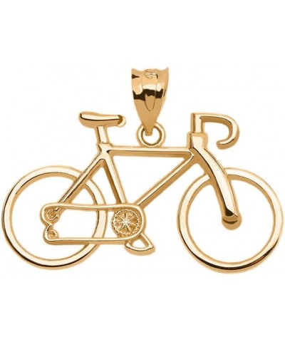 Sports Charms 10K and 14K Gold Bicycle Bike Pendant - Choice of Colors 14k Yellow Gold $75.89 Pendants