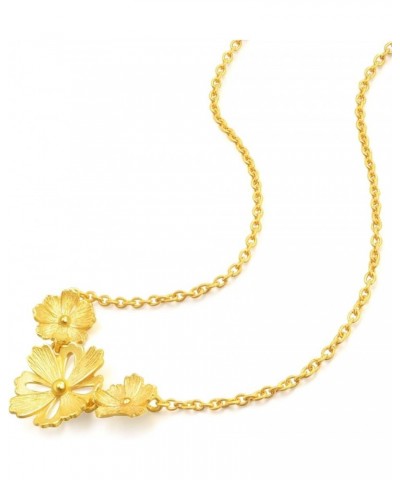 Cultural Blessings 999.9 24K Solid Gold Price-by-Weight Gold Gesar Flowers Necklace for Women and Wedding Occasions 88235N Ap...