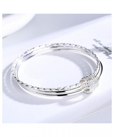 925 Sterling Silver Bangle Bracelet Stackable Bangles for Women/Girls | Bangle Bracelets for Women | 925 Sterling Silver Brac...