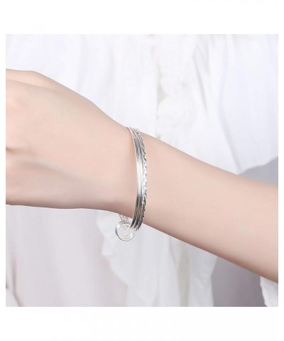 925 Sterling Silver Bangle Bracelet Stackable Bangles for Women/Girls | Bangle Bracelets for Women | 925 Sterling Silver Brac...