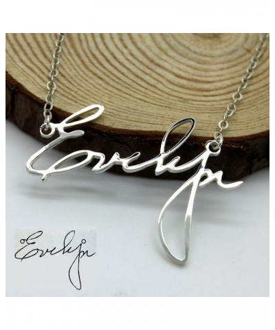 Personalized Handwriting womens Necklace Handwriting Jewelry, Custom Signature Necklace - Your Actual Handwriting - 925 Sterl...