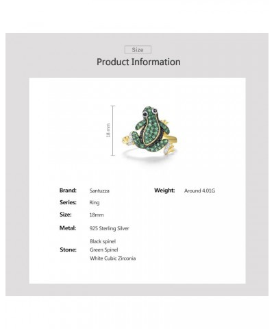 925 Sterling Silver Frog Gold Plated Cute Summer Animal Rings $17.91 Rings