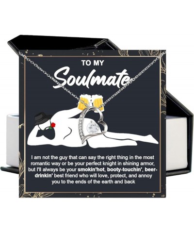 To My Soulmate Necklace For Women, Wife Necklace From Husband, Best Presents For Wife, Valentines Gifts For Wife, Funny Gifts...