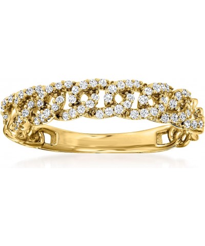 by Ross-Simons 0.20 ct. t.w. Diamond Curb-Link Ring in 14kt Yellow Gold $227.55 Rings