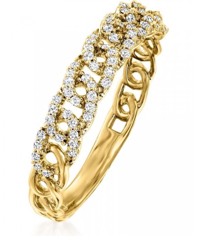 by Ross-Simons 0.20 ct. t.w. Diamond Curb-Link Ring in 14kt Yellow Gold $227.55 Rings