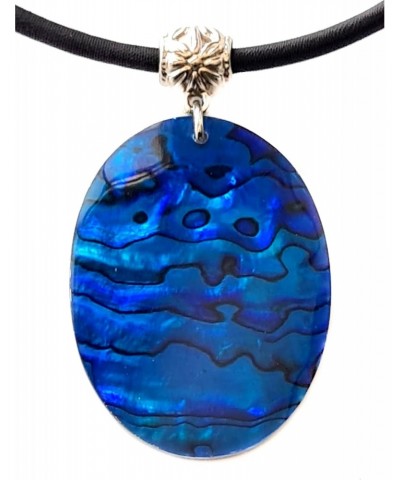 Natural Abalone Necklace for Women Men Girls Adjustable Beads Cord Blue Shell Pendant Handmade Jewelry AA427 $13.19 Necklaces