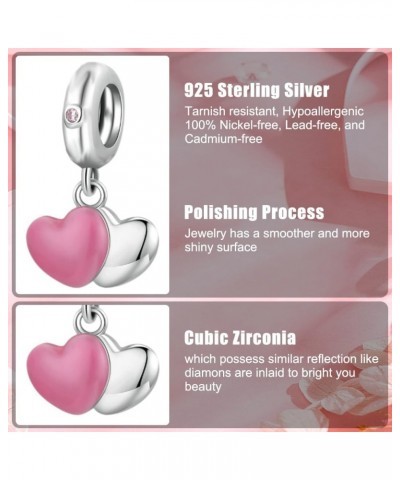 925 Sterling Silver Love Family Charms for Charms Bracelets Women Girls Valentine's Day Mother's Day Jewelry Gifts Heart to H...