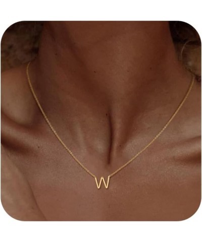 Initial necklace for Women 14k Gold Plated Dainty Letter Necklaces Tiny Cute Initial Pendant Choker Simple Trendy Personalize...