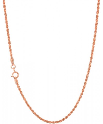 10k Rose Gold 1.5mm Rope Chain Diamond Cut Womens Dainty Pendant Necklace, 14" 16" 18" 20" 22" 24" 26 14 $53.18 Necklaces